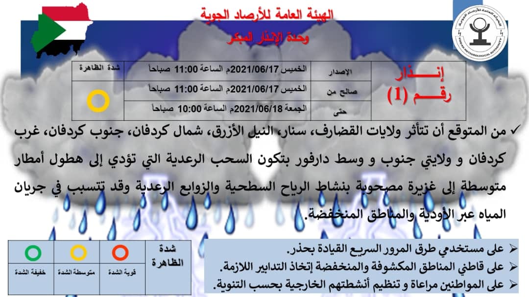 تحذير وحدة الإنذار المبكر