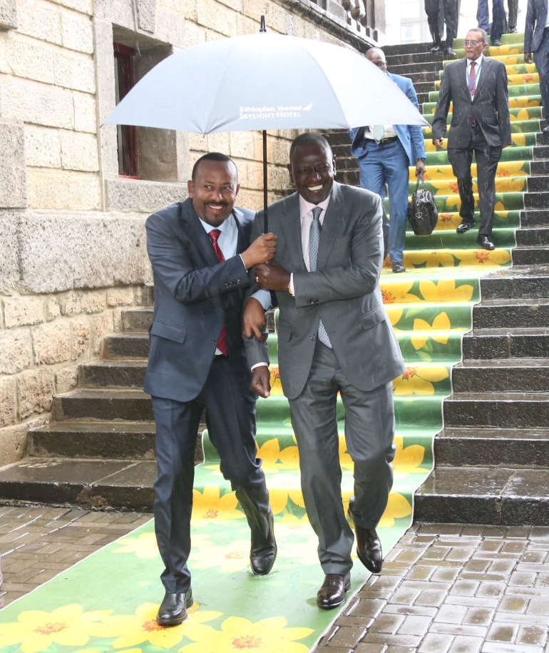 الرئيس الكيني ورئيس الوزراء الإثيوبي