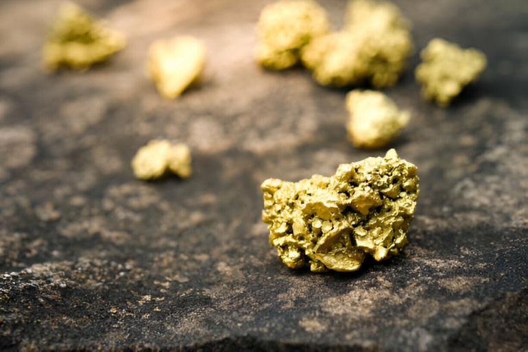 قطع من معدن الذهب الذي يعتبر السودان أحد أهم منتجيه في العالم