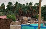 دمرت سيول جارفة العديد من المنازل في قرية "التكر" بمحلية مروي (سونا)