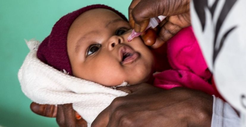 حملة سابقة للتطعيم ضد شلل الأطفال