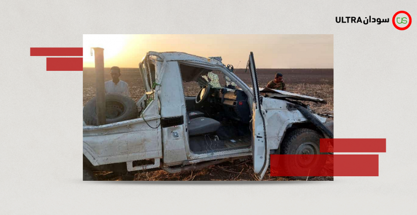 سيارة قائد كتيبة البراء بن مالك عقب الحادث